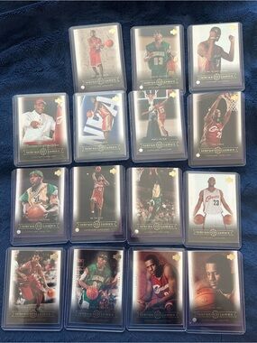 Premium Basketball Trading Card Collection - Mixed Player Cards - Blue
